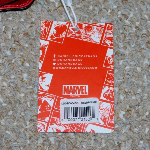 Marvel Comics Danielle Nicole Deadpool Pop Art Diecut Crossbody Purse Bag - Picture 4 of 5
